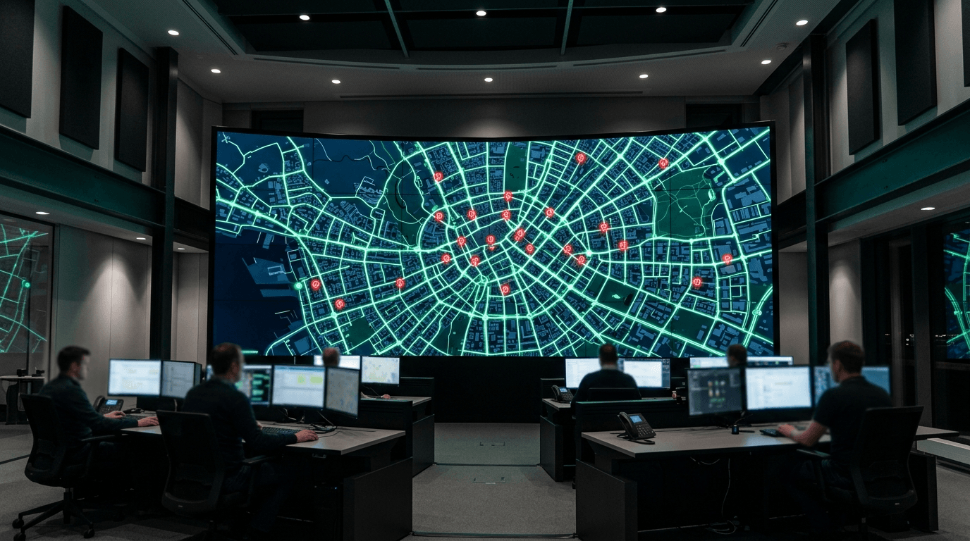 Giao diện điều khiển hệ thống 320 điểm đèn chiếu sáng thông minh IoT